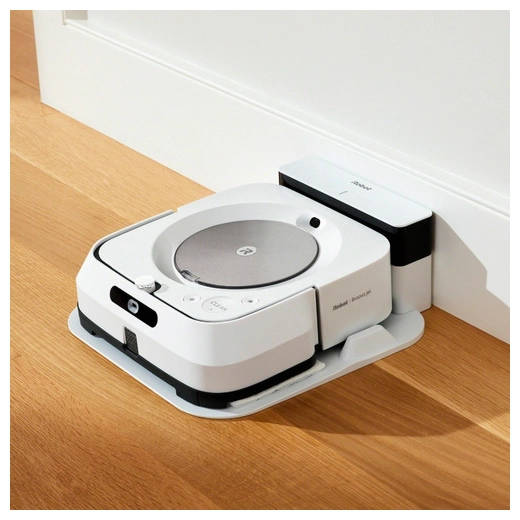 Aspiradora Robot Braava Jet M6 iRobot Trapeador Conexión Wi-fi Blanca