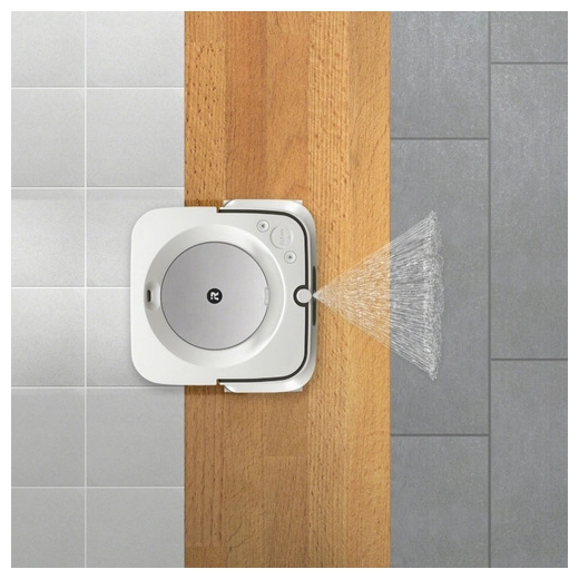 Aspiradora Robot Braava Jet M6 iRobot Trapeador Conexión Wi-fi Blanca