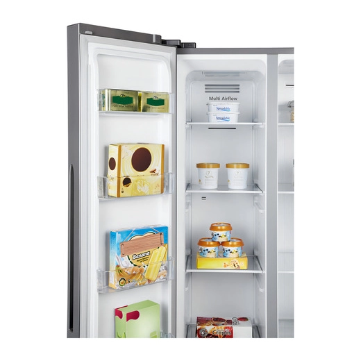 Heladera Hisense  Side By Side No Frost 468 Litros Acero Inoxidable Rs3n428nad