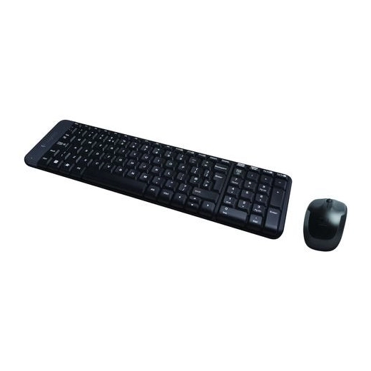 Kit De Teclado Y Mouse Inalámbrico Logitech Mk220 Español Latinoamérica Negro