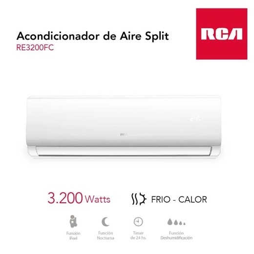 Aire acondicionado RCA Split 3200W On Off