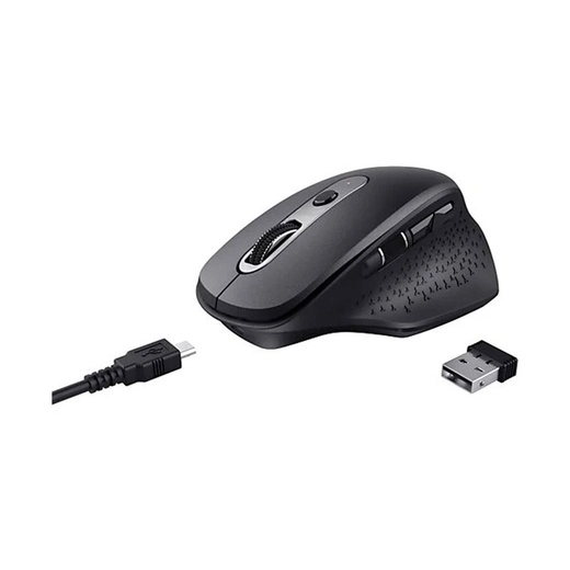 Mouse Trust Ozaa Recargable Negro