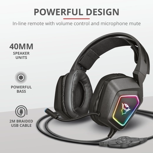 Auricular Gamer Trust Gxt450 Bliz Rgb7.1