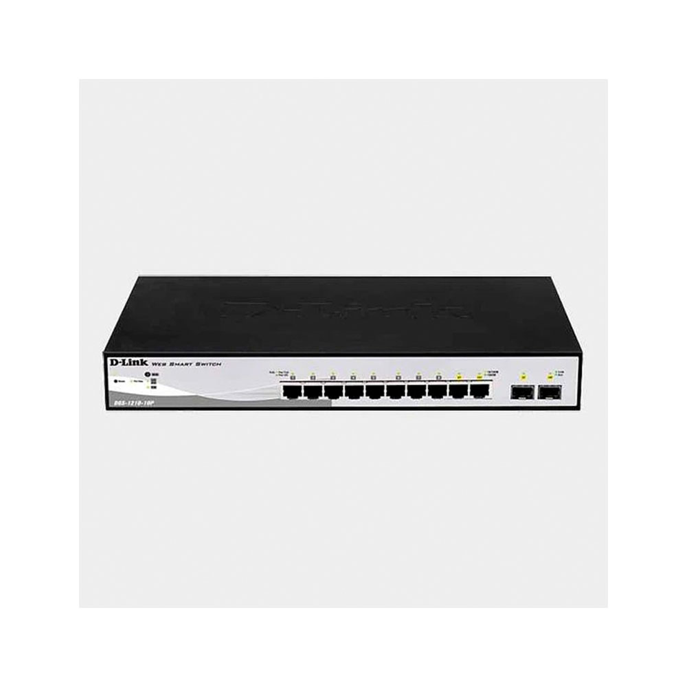 Swtich Administrable PoE D-Link DGS-1210-10P Rackeable - 8 Port Poe/ 2 Port SFP