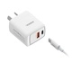 Cargador viajero Soul  PD+USB QC CABLE TYPE-C a TYPE-C