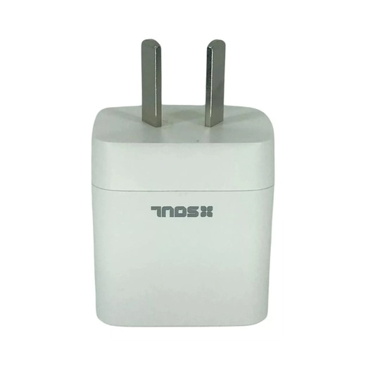 Cargador viajero Soul PD+USB QC sin cable blanco