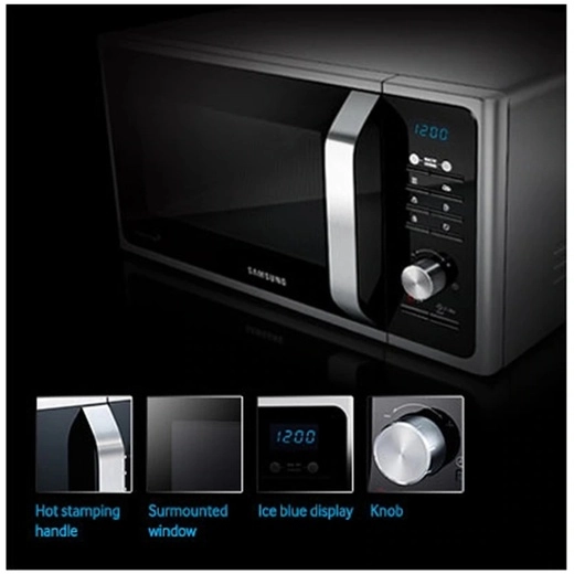 Microondas Samsung 28 L Digital Silver Con Grill MG28F3K3TAS