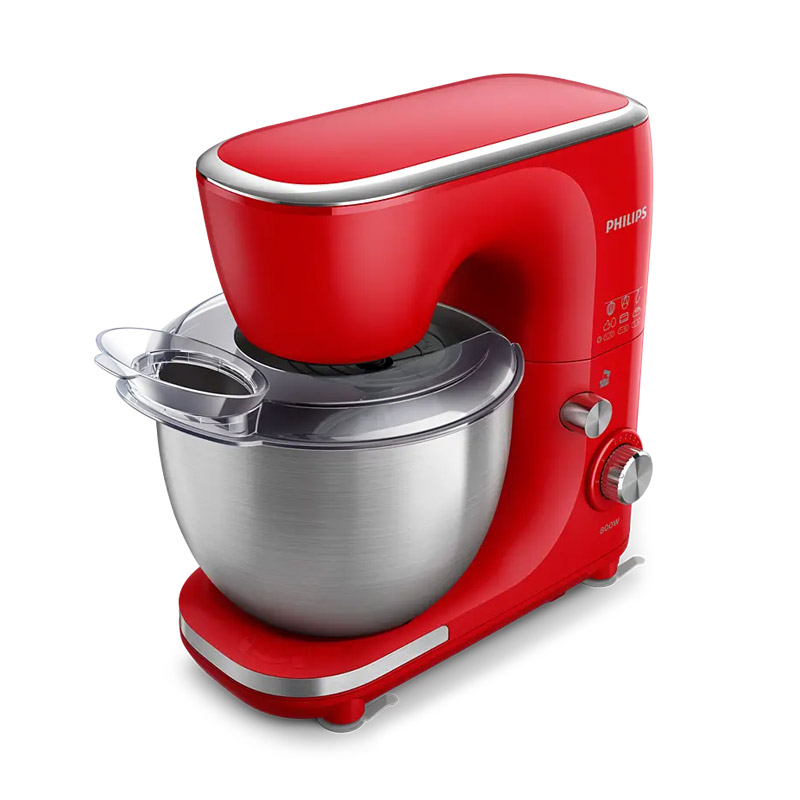 Batidora Planetaria Philips 5L Roja De Acero Inoxidable 12 Velocidades