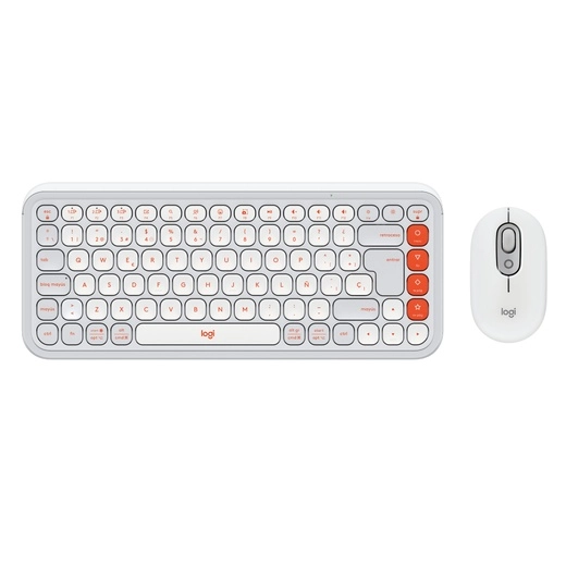 Combo Logitech Pop Icon Español, Blanco