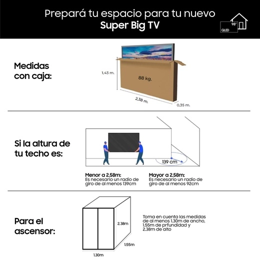 Smart TV Samsung 98" QLED 4K Q80C