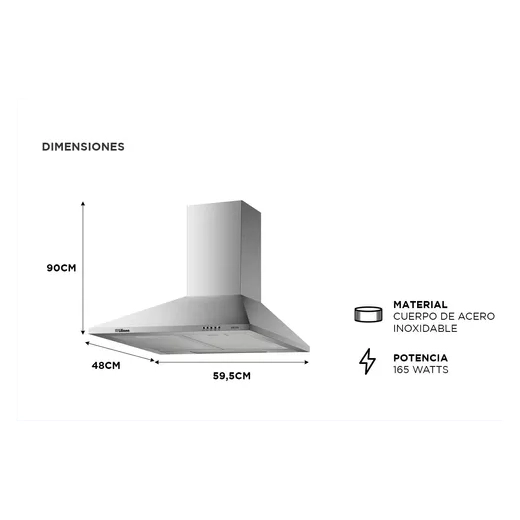 Campana Extractor de cocina Liliana Airclean