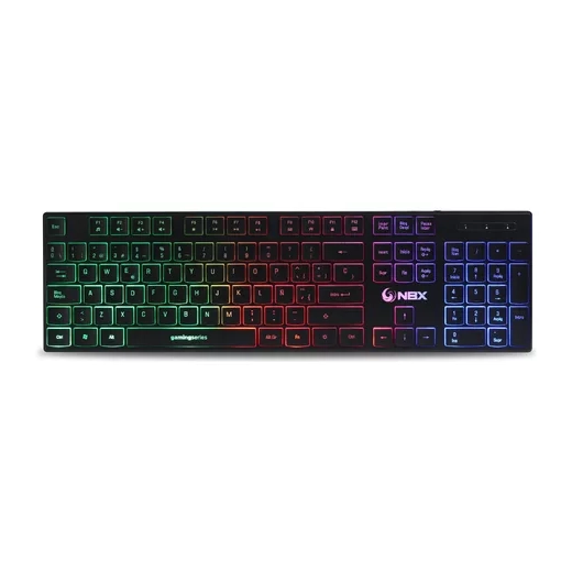 Teclado Gaming NBX Ultra Slim Rainbow Negro Español