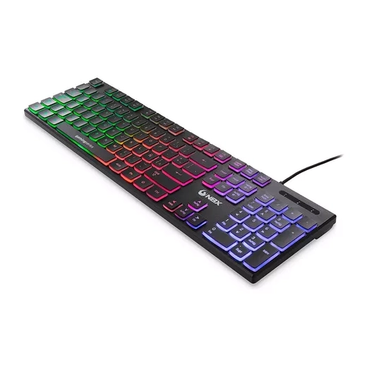Teclado Gaming NBX Ultra Slim Rainbow Negro Español