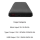 Powerbank Foxbox Energy Slim V2 12500 Mah Negro