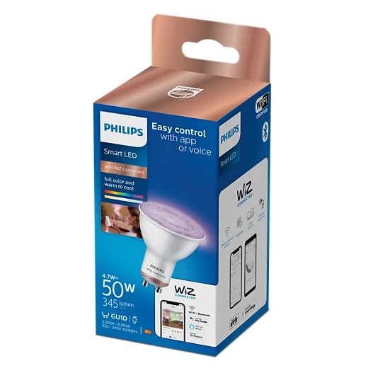 Lampara Led Inteligente Philips Wifi Smart Color Rgb Gu10