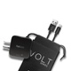 Cargador Foxbox Volt 3.1A + Cable C Negr