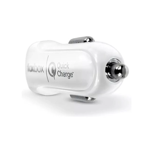 Cargador Para Auto Foxbox Way Qc + Cable Blanco