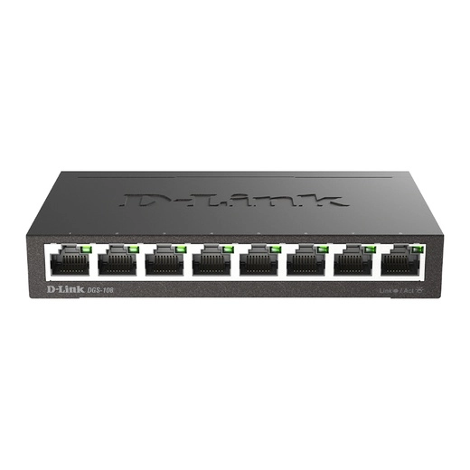 Swtich D-Link DGS-108 Con 8 Puertos Carcasa Metal