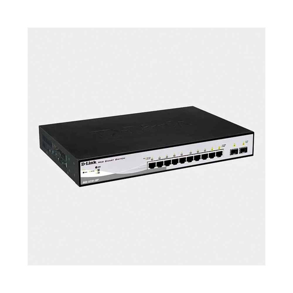Swtich Administrable PoE D-Link DGS-1210-10P Rackeable - 8 Port Poe/ 2 Port SFP