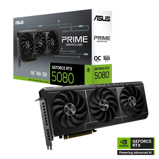 Placa de video Asus Prime GeForce RTX 5080 OC Edition 16GB GDDR7 2685 MHz