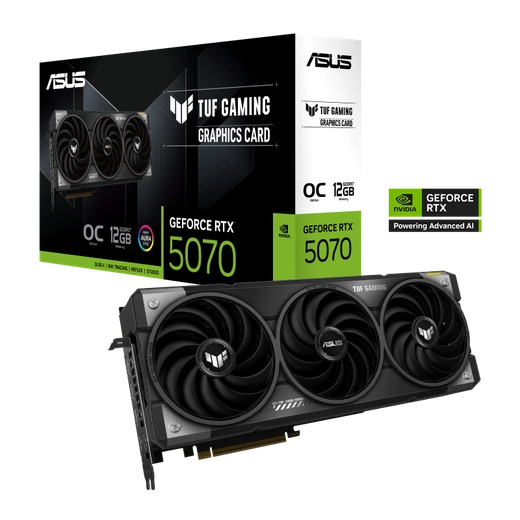 Placa de video Asus TUF Gaming GeForce RTX 5070 OC Edition 12 GB