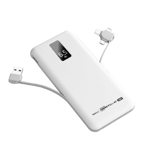 [7667] Cargador Pórtatil Foxbox Energy Slim V2 6500 Mah Blanco
