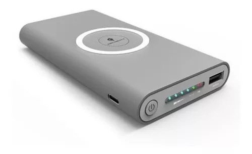 [PBS-QI10GR] Cargador Pórtatil Soul Doble Power Bank Inalambrico 10000 Mah Gris