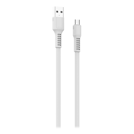[USB-FTYPEBL] Cable USB FLAT Soul 3.1A 1.2 Mts TYPE-C blanco