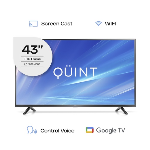 [QT3-43 GTV2024 F-O] Smart Tv Led 43 HD Quint Con Google TV - OPEN BOX