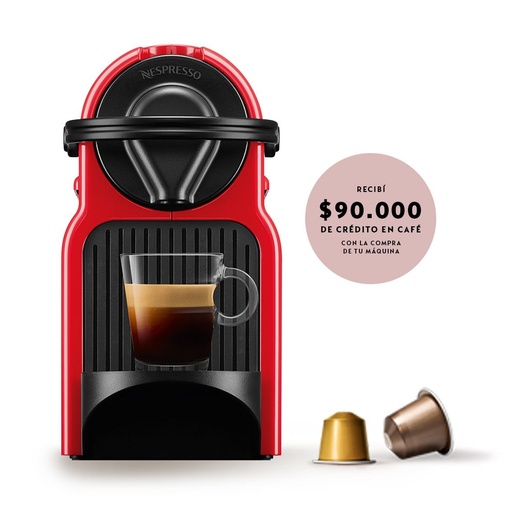 [C40-AR-RE-NE4] Cafetera Nespresso Inissia Mini Roja         