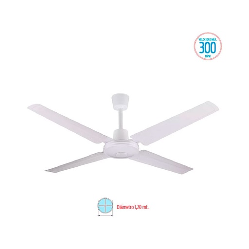[VTHB104] Ventilador de Techo - 4 Aspas Chapa - Sin Luz